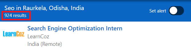 SEO Courses in Rourkela - Job Statistics