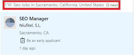 SEO Courses in Sacramento - Job Statistics