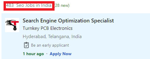 SEO Courses in Srikakulam - Job Statistics