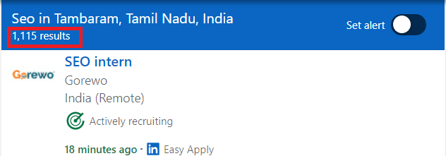 SEO Courses in Tambaram - Job statistics