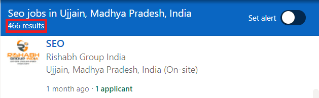 SEO Courses in Ujjain - Job Statistics