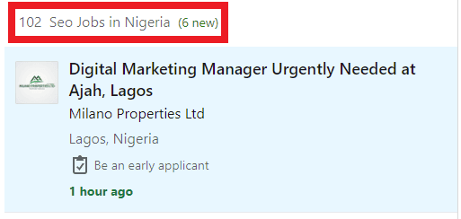 SEO Courses in Sokoto - Job Statistics