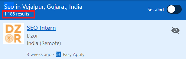 SEO Courses in Vejalpur - Job Statistics