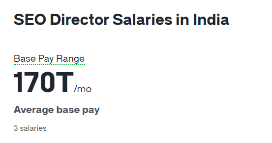 seo salary in india - Image of seo director salary