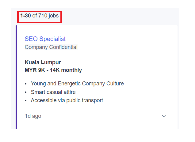 SEO Courses In Subang Jaya- Job Statistics