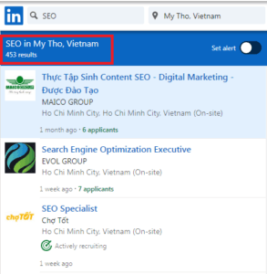 SEO Courses In Mỹ Tho - Job Statistics