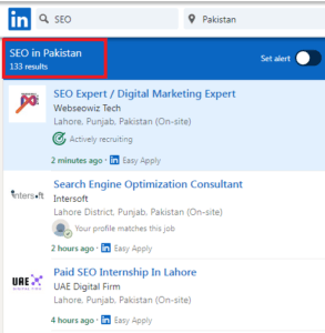 SEO Courses in Nawabshah - Job Statistics