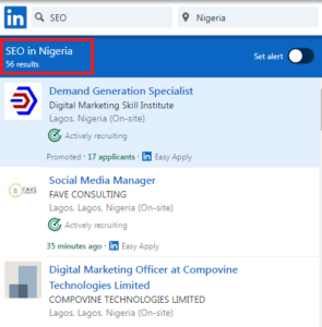 SEO Courses in Port Harcourt - Job Statistics