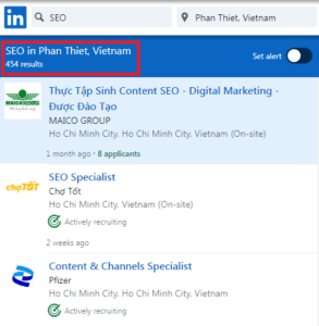 SEO Courses in Phan Thiet - Job Statistics
