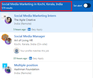 Social Media Marketing Courses in Cochin - Job Statistics