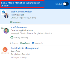 Social Media Marketing in Chittagong - Job Statistics