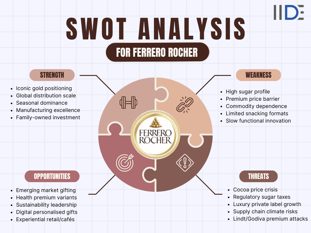 swot analysis of Ferrero Rocher - Visual Representation
