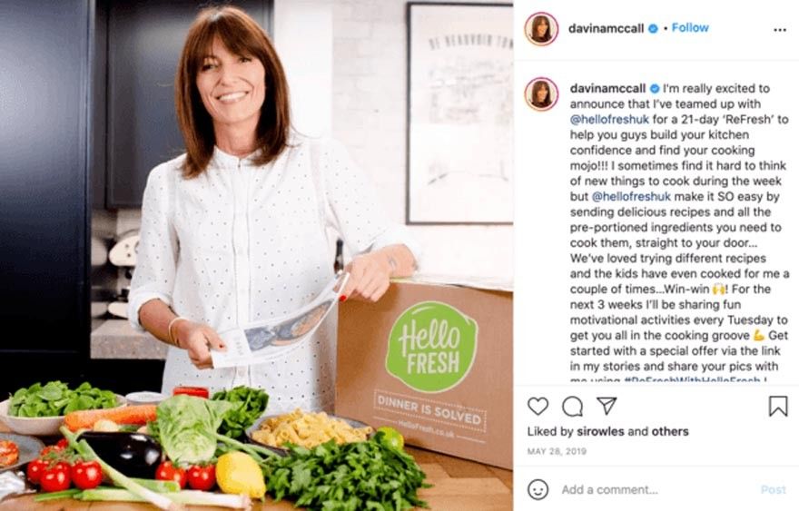 SWOT Analysis of HelloFresh - HelloFresh Paid Promotion With Davinamccall on Instagram