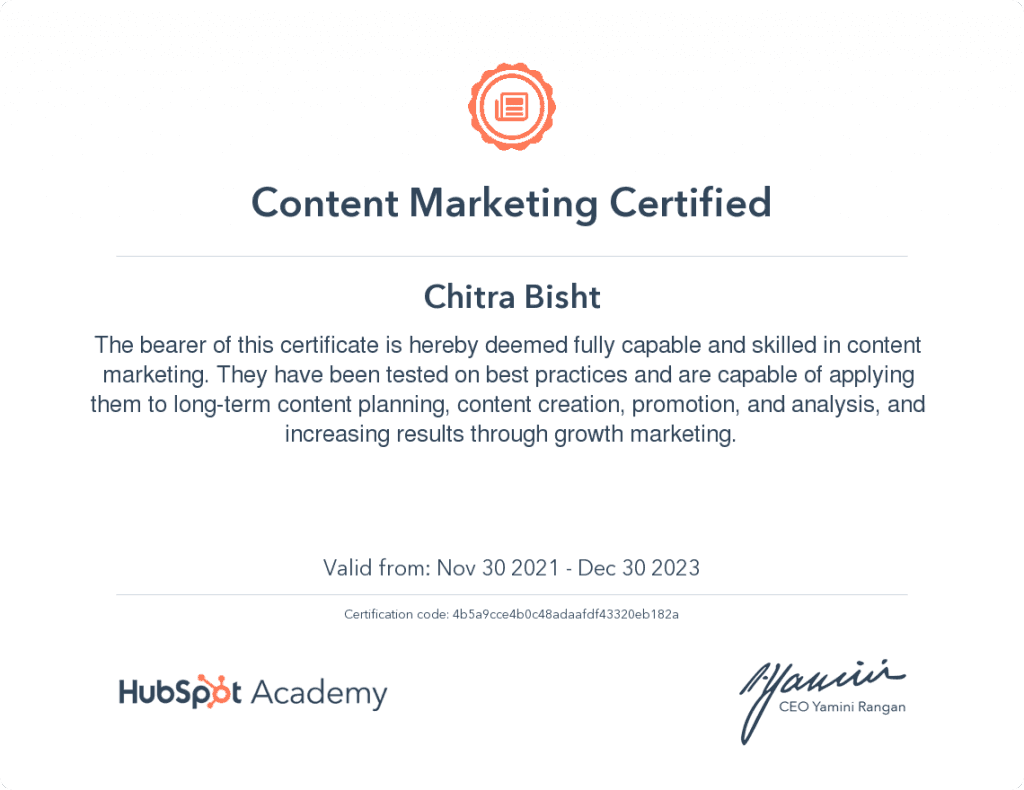 Free Digital Marketing Courses in San Antonio- hubspot certificate