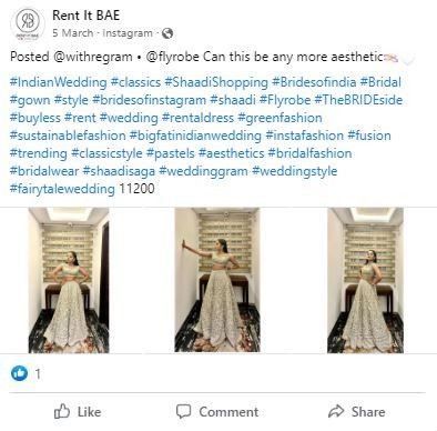 Marketing Strategy Of Flyrobe - Facebook