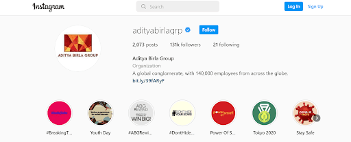 Marketing Strategy of Grasim Industries - Instagram