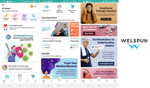 Marketing Strategy of Welspun India - Welspun wellness mobile app