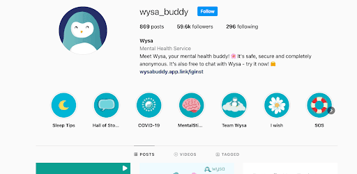 Marketing Strategy of Wysa - Instagram