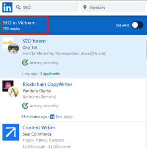 SEO Courses in Nha Trang - Job Statistics
