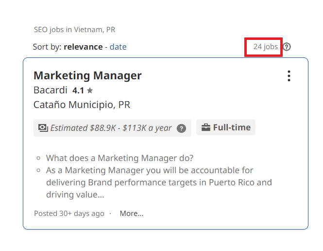 SEO Courses In Cam Pha - Job Statistics