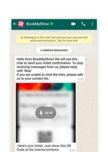 WhatsApp Bookmyshow