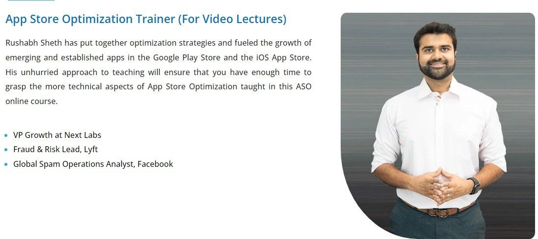 App Store Optimization Course - Faculty