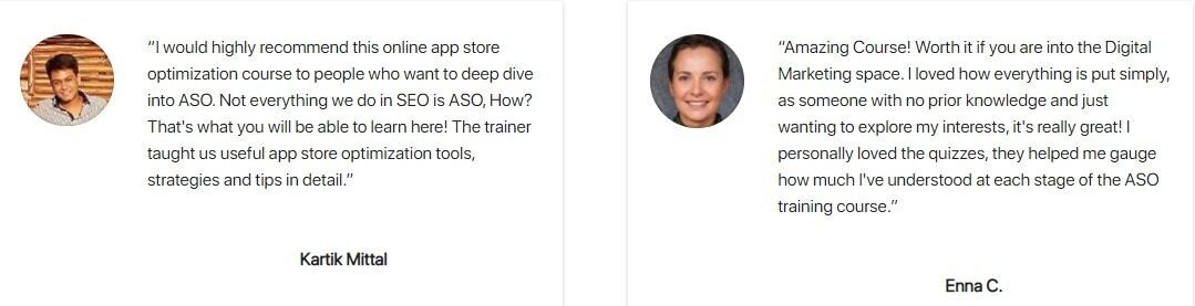 App Store Optimization Course Reviews