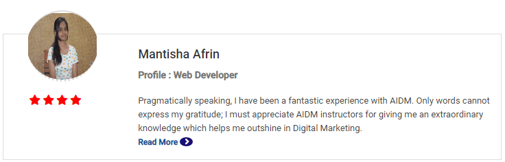 wordpress courses in delhi - aidm student reviews