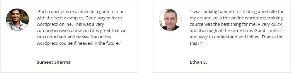 wordpress courses in Bangalore - course reviews