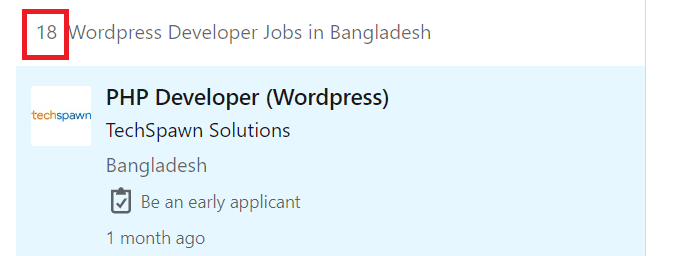 Wordpress courses in Khulna - Job statistics